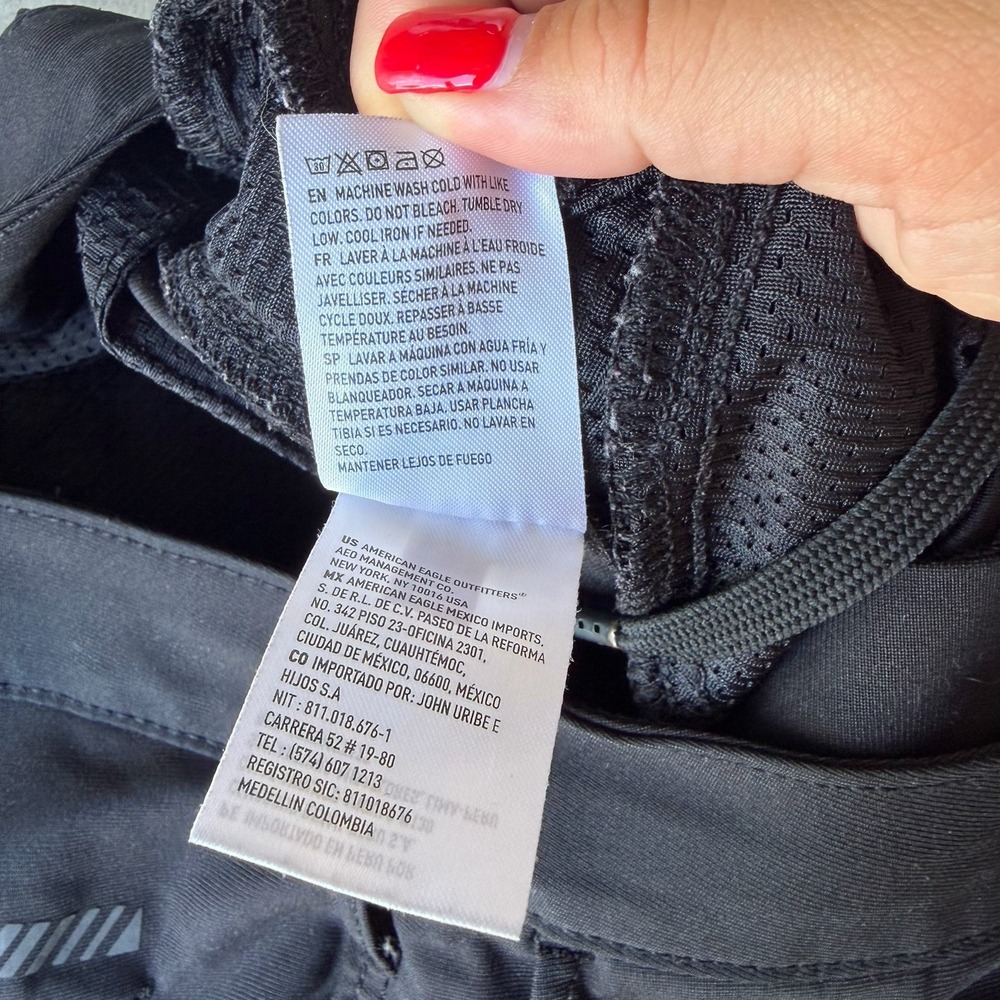American Eagle Active Flex Black Chino Pants Mens 30" Waist Slim Tapered Stretch - Picture 5 of 7